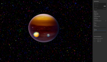 Laden Sie das Bild in den Galerie-Viewer, visualizations of the betelgeuse system with its planets with observational data by ralf christoph kaiser created with adobe expxress high resolution data