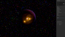Laden Sie das Bild in den Galerie-Viewer, visualizations of the betelgeuse system with its planets with observational data by ralf christoph kaiser created with adobe expxress high resolution data