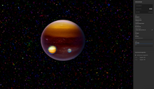 Load image into Gallery viewer, visualizations of the betelgeuse system with its planets with observational data by ralf christoph kaiser created with adobe expxress high resolution data
