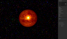 Load image into Gallery viewer, visualizations of the betelgeuse system with its planets with observational data by ralf christoph kaiser created with adobe expxress high resolution data
