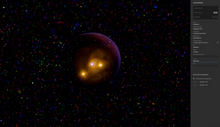 Load image into Gallery viewer, visualizations of the betelgeuse system with its planets with observational data by ralf christoph kaiser created with adobe expxress high resolution data
