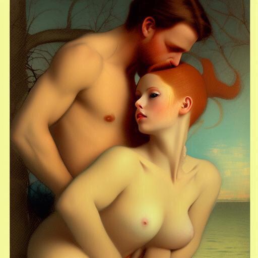 exclusive erotische Kunst hervorgerufen durch Ralf Christoph Kaiser mit einer Ki Software geeignet als Handy Wallpaper