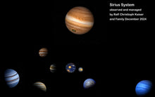 Load image into Gallery viewer, Sirius System Visualization with Adobe Express based on observation data from Ralf Christoph Kaiser and his family digital Poster High-resolution tiff and JPG
